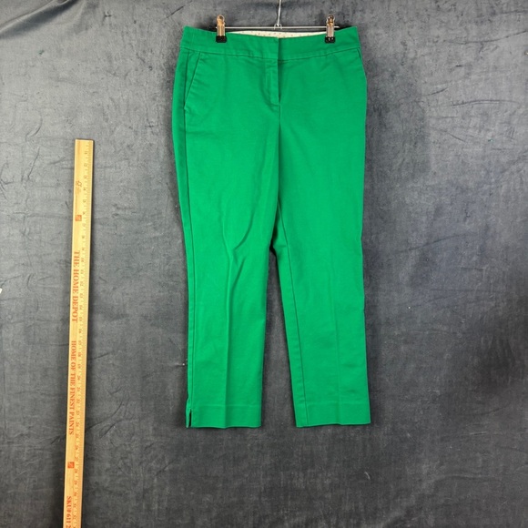 Boden Green Pants with Pink Polka Dot Lining 4 petite - Picture 1 of 11